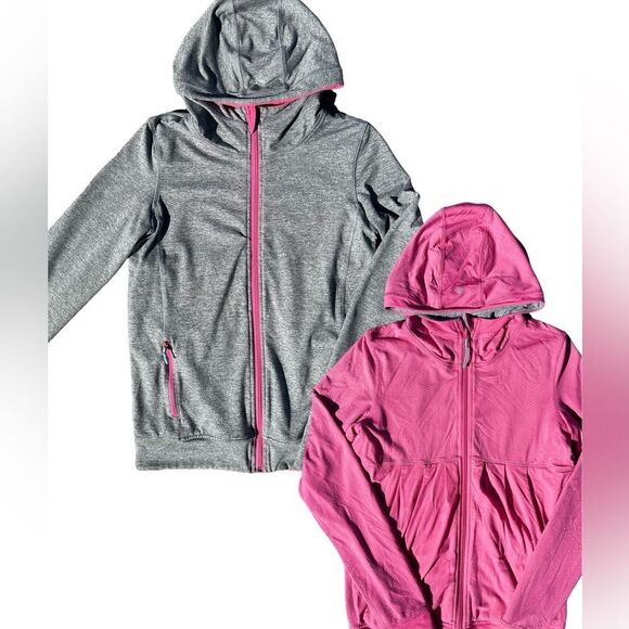 Ivivva By  Lululemon Girls Reversible Zip Jacket Pink/Grey Size 14 - Picture 1 of 12